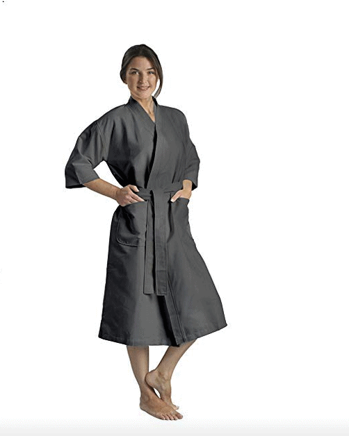 Chamois Microfiber Kimono Hotel Robe on Amazon