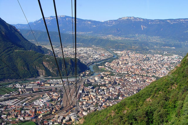View of Bolzano Cable Car Soprabolzano