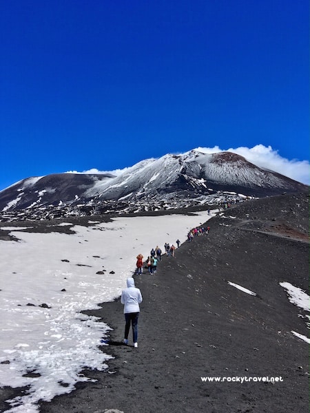 Mount Etna Sicily Walking up to the summit
