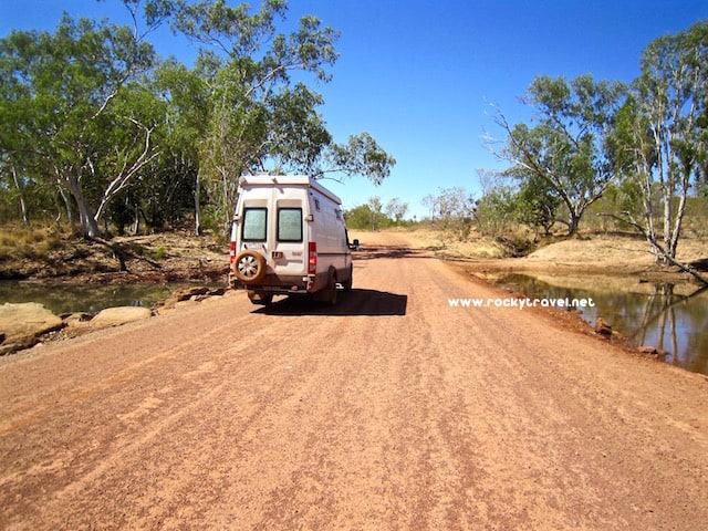 Crossing the Gibb River Road in the Kimberley Australia