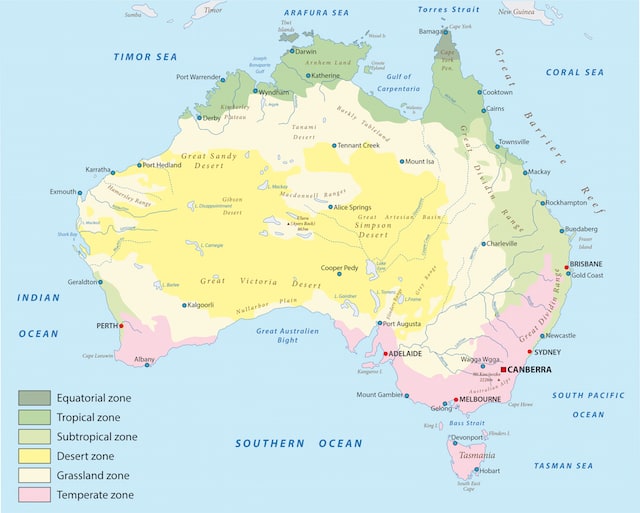 Outback Ausralia Map
