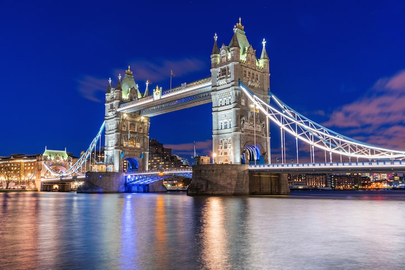 London Tower Bridge at night