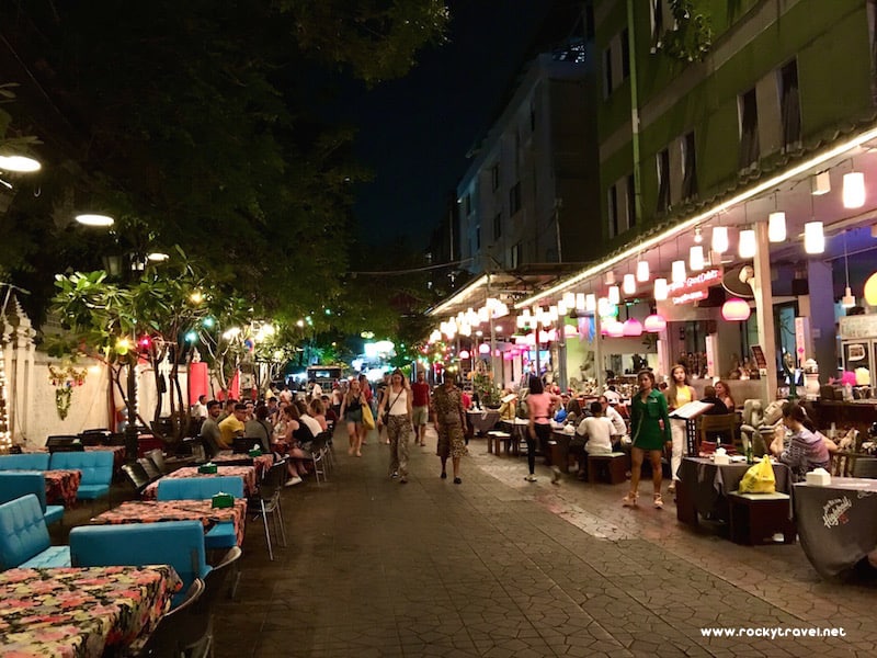 The night market at Khaosan Road Bangkok
