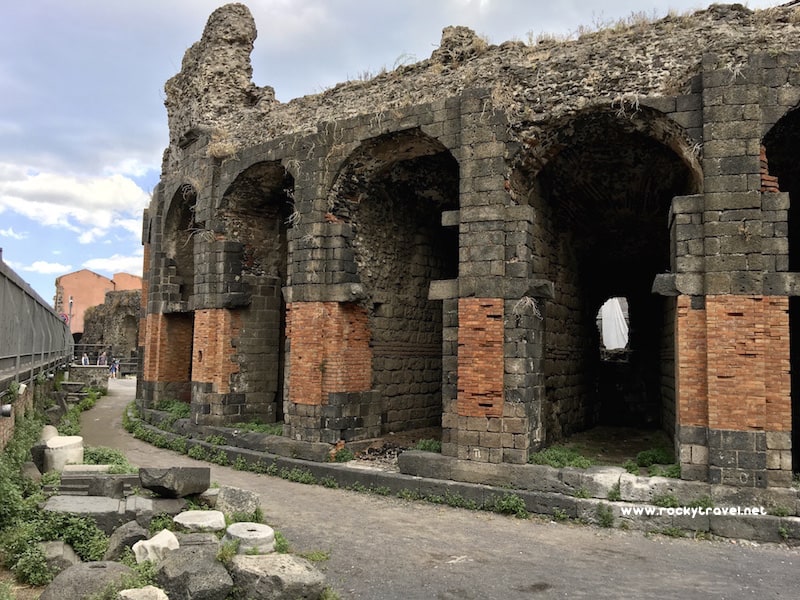 Outside of the Roman Theatre Catania