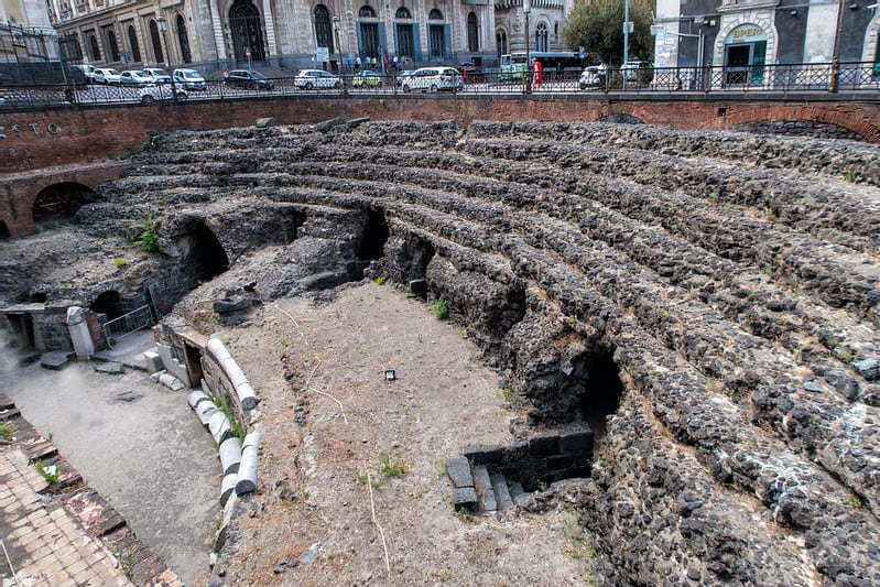 The Roman Amphitheatre in Catania