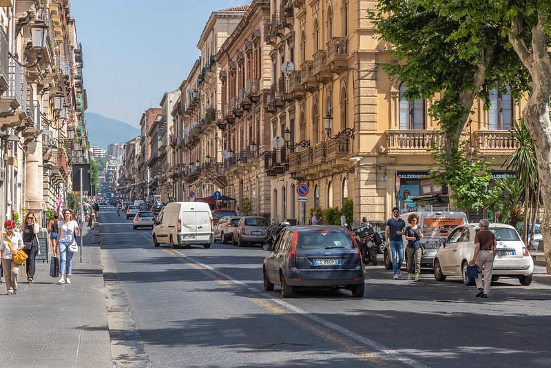 The Via Etnea in Catania