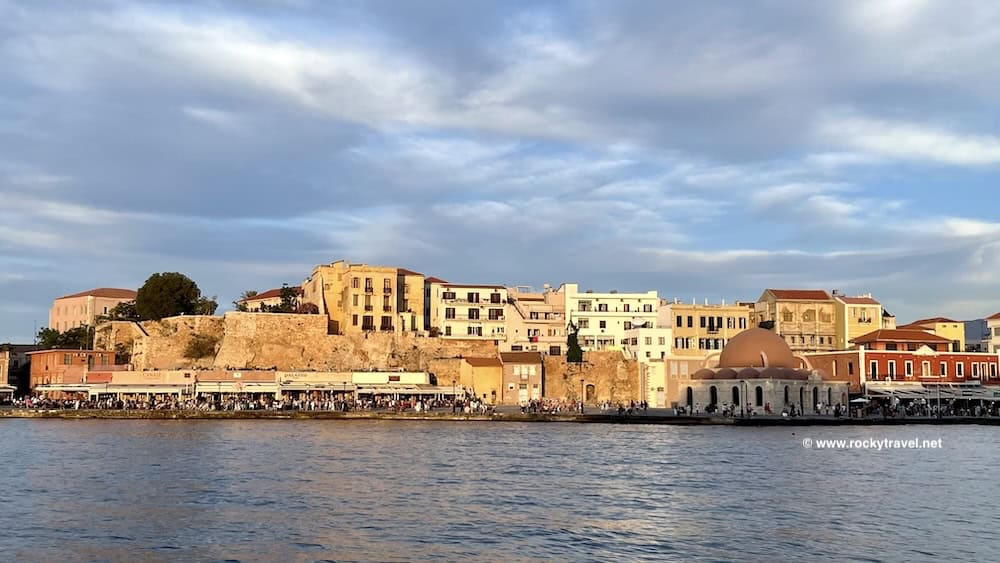 The View of Chania Old Venetian Port with the Mosque