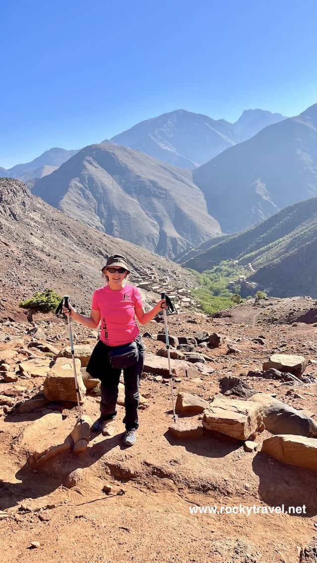Michela Hiking Atlas Mountains Michela Hiking in Morocco - the High Atlas Mountains
