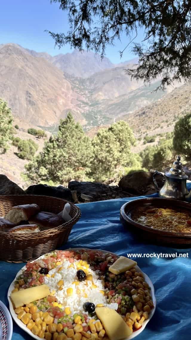 Moroccan Food on Tour Our freshly cooked food on trek